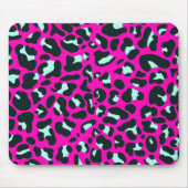 Moderne Roze Cheetah Leopard Dierenprint Muismat (Voorkant)