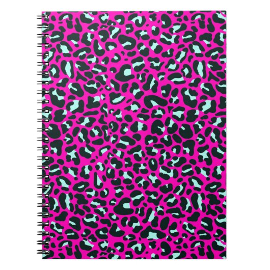 Moderne Roze Cheetah Leopard Dierenprint Notitieboek (Voorkant)