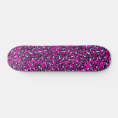 Moderne Roze Cheetah Leopard Dierenprint Persoonlijk Skateboard (Horizontaal)