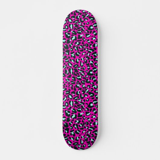 Moderne Roze Cheetah Leopard Dierenprint Persoonlijk Skateboard (Voorkant)
