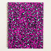 Moderne Roze Cheetah Leopard Dierenprint Planner (Voorkant)