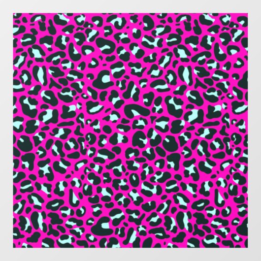 Moderne Roze Cheetah Leopard Dierenprint Raamsticker (Vel)
