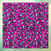 Moderne Roze Cheetah Leopard Dierenprint Raamsticker (Vel 3)