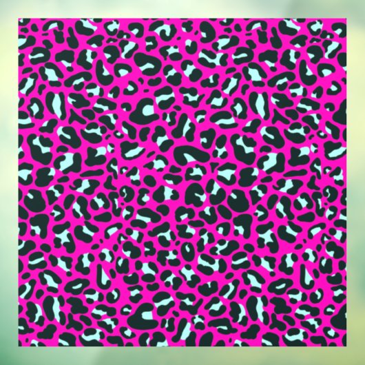 Moderne Roze Cheetah Leopard Dierenprint Raamsticker (Vel 3)