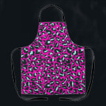 Moderne Roze Cheetah Leopard Dierenprint Schort<br><div class="desc">Altijd een trendy hete roze vaste kleur. Wilde safari en dierlijk oerwoud afdrukken. Moderne kleine chic cheetah,  luipaardehuidafdrukken in witte en pastelmunt en roze kleur. Kleine cheetah luipaard dierlijk drukwerk.</div>