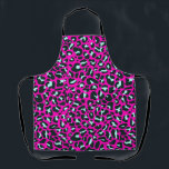 Moderne Roze Cheetah Leopard Dierenprint Schort<br><div class="desc">Altijd een trendy hete roze vaste kleur. Wilde safari en dierlijk oerwoud afdrukken. Moderne kleine chic cheetah,  luipaardehuidafdrukken in witte en pastelmunt en roze kleur. Kleine cheetah luipaard dierlijk drukwerk.</div>