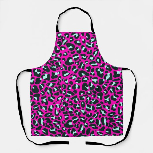 Moderne Roze Cheetah Leopard Dierenprint Schort (Voorkant)