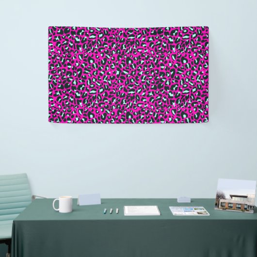 Moderne Roze Cheetah Leopard Dierenprint Spandoek (Beurs)