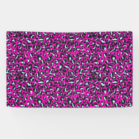 Moderne Roze Cheetah Leopard Dierenprint Spandoek (Horizontaal)