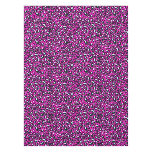 Moderne Roze Cheetah Leopard Dierenprint Tafelkleed (Voorkant)