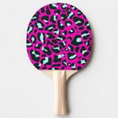 Moderne Roze Cheetah Leopard Dierenprint Tafeltennisbatje (Voorkant)