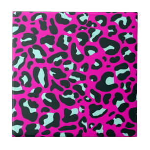 Moderne Roze Cheetah Leopard Dierenprint Tegeltje