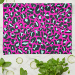 Moderne Roze Cheetah Leopard Dierenprint Theedoek<br><div class="desc">Altijd een trendy hete roze vaste kleur. Wilde safari en dierlijk oerwoud afdrukken. Moderne kleine chic cheetah,  luipaardehuidafdrukken in witte en pastelmunt en roze kleur. Kleine cheetah luipaard dierlijk drukwerk.</div>
