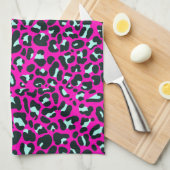 Moderne Roze Cheetah Leopard Dierenprint Theedoek (Quarter Fold)