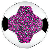 Moderne Roze Cheetah Leopard Dierenprint Voetbal (Gedraaid)