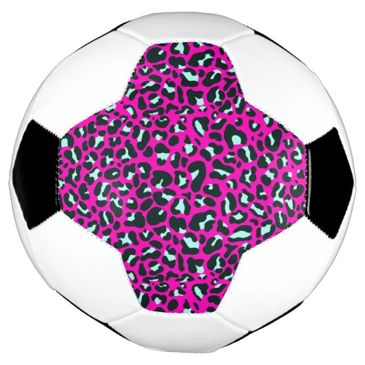 Moderne Roze Cheetah Leopard Dierenprint Voetbal (Gedraaid)