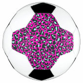 Moderne Roze Cheetah Leopard Dierenprint Voetbal (Voorkant)