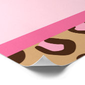 Moderne roze Cheetah Print Baby shower Banner Sign (Hoek)