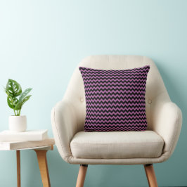 Moderne roze chevron gestreepte patroon kussen