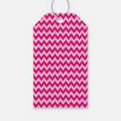 Moderne Roze Chevron Streep Bruiloft Bedankt Cadeaulabel (Achterkant)
