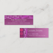 Moderne Roze Chic Profiel Mini Visitekaartjes (Voorkant / Achterkant)