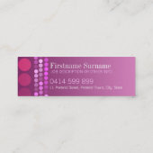 Moderne Roze Chic Profiel Mini Visitekaartjes (Achterkant)