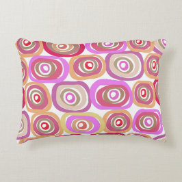 Moderne roze cirkels decoratief accentkussen accent kussen