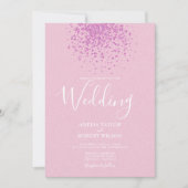 Moderne roze Confetti Kaart (Voorkant)