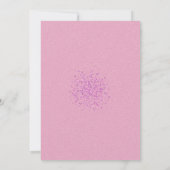 Moderne roze Confetti Kaart (Achterkant)