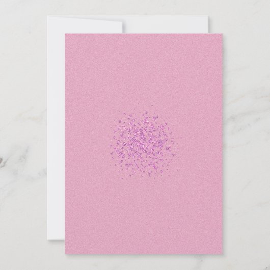 Moderne roze Confetti Kaart (Achterkant)