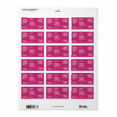 Moderne Roze Cosmetica Druppelfles Etiket (Full Sheet)