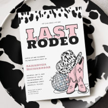 Moderne Roze Cowgirl Laatste Rodeo Bachelorette Fe