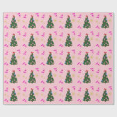 Moderne roze cowgirl Westerne Boots kerstboom Cadeaupapier (Vlak)