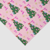 Moderne roze cowgirl Westerne Boots kerstboom Tissuepapier (Detail)