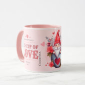 Moderne Roze Cup of Love-ingrediënten Naam Mok (Voorkant links)