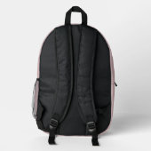 Moderne Roze Custom Monogram Naam Rugzak (Achterkant)