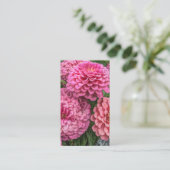 Moderne Roze Dahlias Visitekaartje (Staand voorkant)