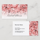 Moderne roze diamanttextuur visitekaartje (Voorkant / Achterkant)