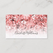 Moderne roze diamanttextuur visitekaartje (Voorkant)