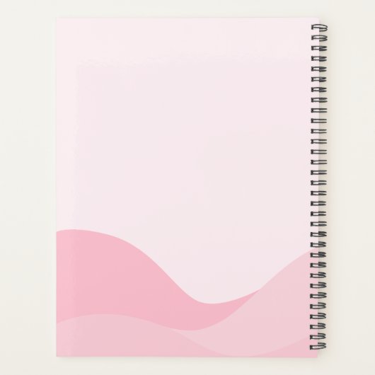Moderne roze digitale planner met aangepaste naam (Achterkant)