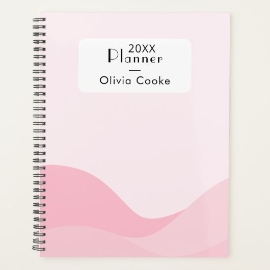 Moderne roze digitale planner met aangepaste naam (Voorkant)