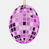 Moderne Roze Disco Bal Keramisch Ornament (Rechts)