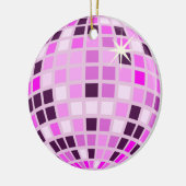 Moderne Roze Disco Bal Keramisch Ornament (Links)