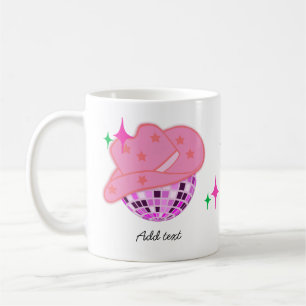 Moderne Roze Disco Cowgirl Cowboy Koffiemok