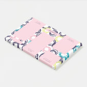 Moderne roze donkerdonkerPaarse dagelijkse actie Post-it® Notes (Schuin)