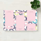 Moderne roze donkerdonkerPaarse dagelijkse actie Post-it® Notes (Kantoor)