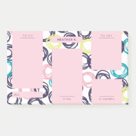 Moderne roze donkerdonkerPaarse dagelijkse actie Post-it® Notes