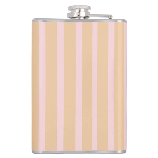 Moderne roze doorsnede gestreept heupfles (Achterkant)