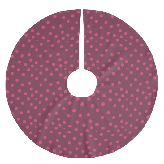 Moderne roze dot afdrukken kerstboom rok (Voorkant)