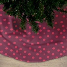 Moderne roze dot afdrukken kerstboom rok